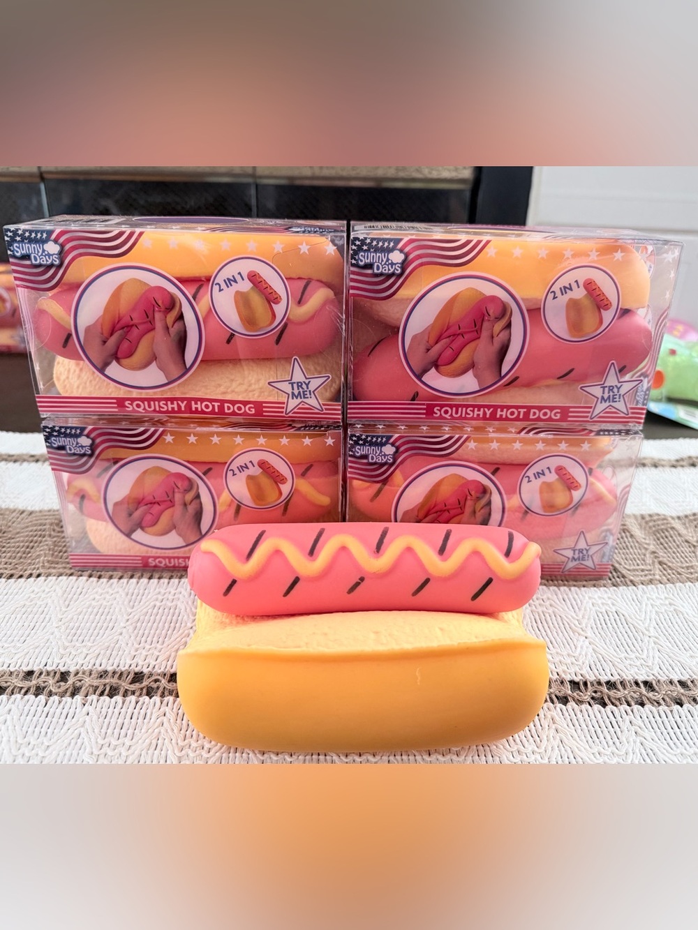 Pink Hot Dog Squishy Stress Toy - Women Bath & Body